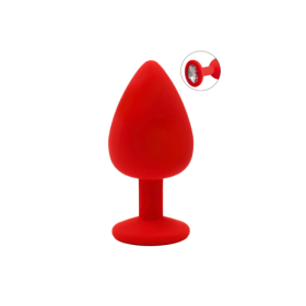 Plug rouge bijou cristal Large CHERRY 